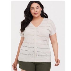 Torrid Gold Tan Dolman Shimmer Pullover Top